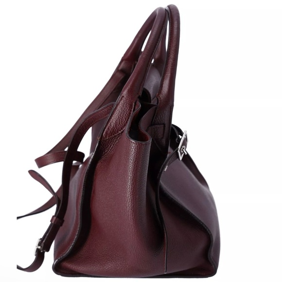 Celine Big Bag Small Tote Convertible Shoulder Bag Smooth Leather Bordeaux - Picture 5 of 13